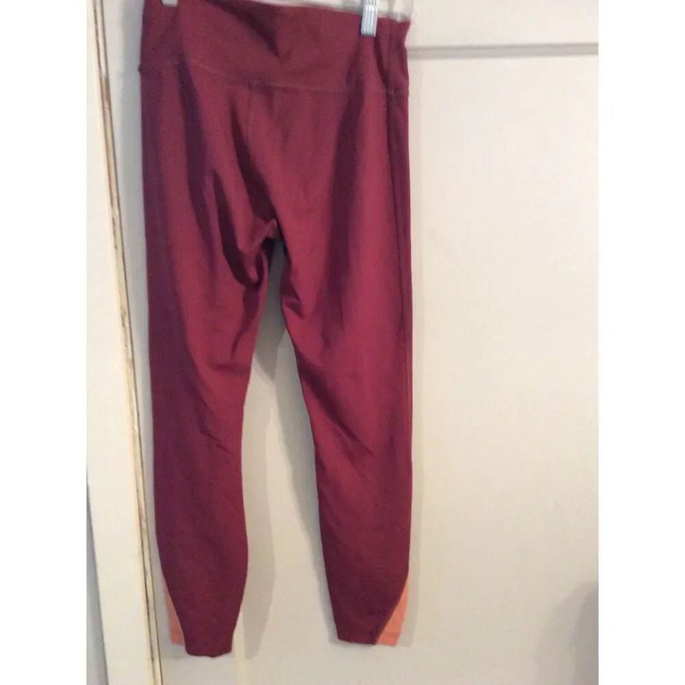 Peloton Leggings Medium M Womens Burgandy Activewear